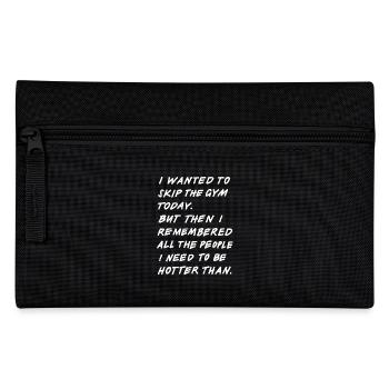 Skip The Gym (white) - Federtasche - Schwarz - Vorne