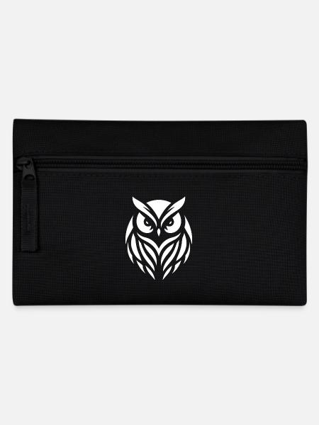 Hibou des bois sage : Silhouette Art de la chouette hulotte - Trousse - noir