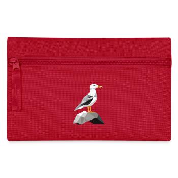 Seagull on Rocks - Maritime - Pencil Case - red - Front
