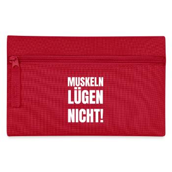 Muskeln lügen nicht! - Federtasche - Rot - Vorne