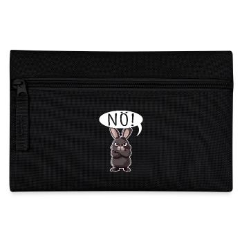 NÖ Hase Comic Ostern Geschenk - Federtasche - Schwarz - Vorne