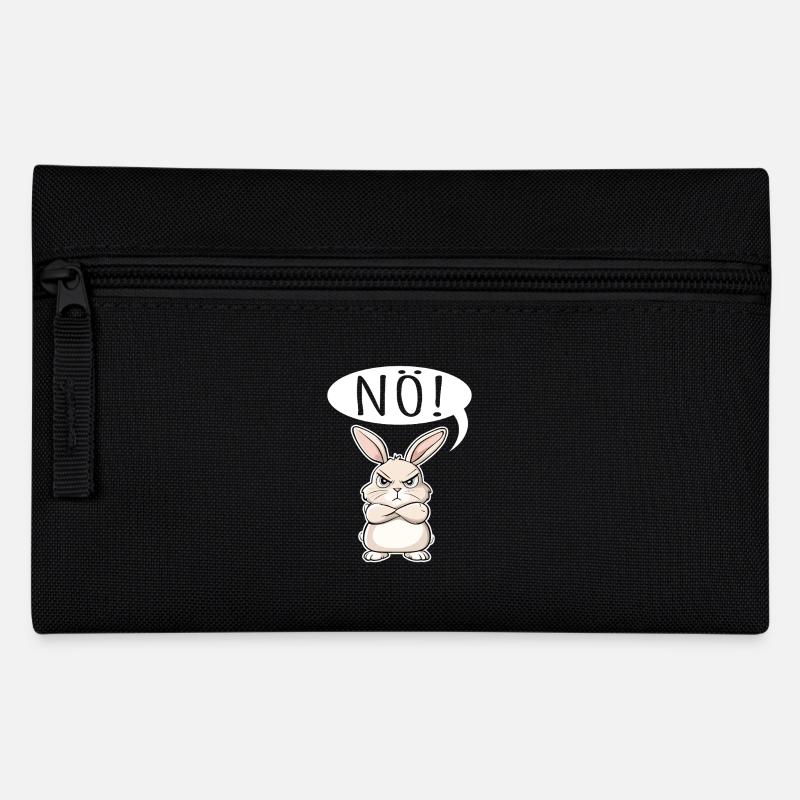 NÖ Hase Comic Ostern Geschenk - Federtasche - Schwarz