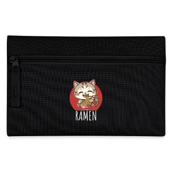 Ramen Kawaii Katze Japan Anime Manga Cat Neko - Pencil Case - black - Front
