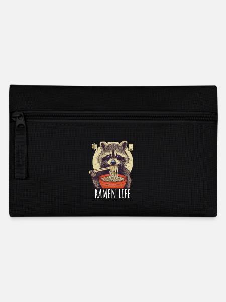 Ramen Life Waschbär Kawaii Japan - Federtasche - Schwarz