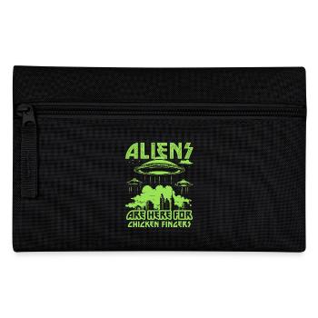Les extraterrestres sont ici pour les doigts de poulet UFO City - Trousse - noir - Devant