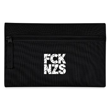 FCK NZS – Klare Kante gegen Faschismus - Federtasche - Schwarz - Vorne