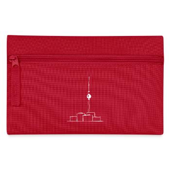 Fernsehturm Minimal w - Federtasche - Rot - Vorne