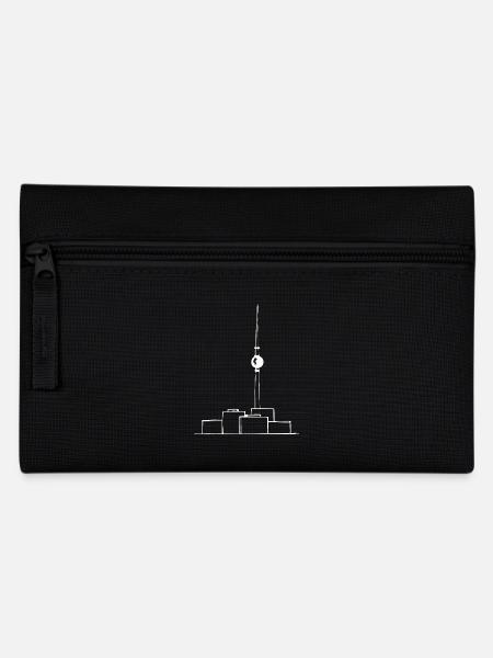 TV Tower Minimal w - Pencil Case - black