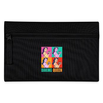 Baking Cake Baking Queen Baking Fairy Baker Pop Art - Pencil Case - black - Front