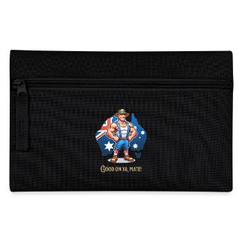 Australien lustiges Design - Federtasche - Schwarz - Vorne