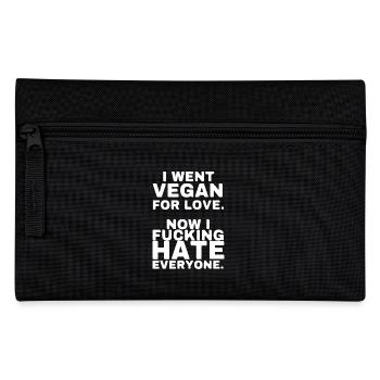 I Went Vegan For Love - Pencil Case - black - Front