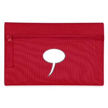 Speech Bubble Design Long - Pencil Case - red - Front