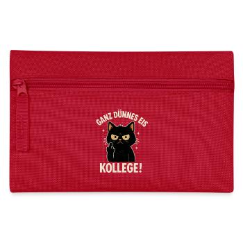 Good Morning Very Thin Cat Coffee - Pencil Case - red - Front