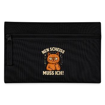 Nen Scheiss Muss Ich Katze Kollegin - Federtasche - Schwarz - Vorne