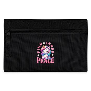 Find Inner Peace Unicorn Yoga - Pencil Case - black - Front