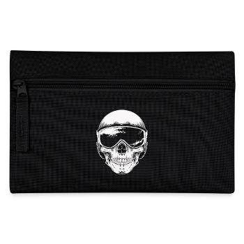 Skull Biker Goggles - Pencil Case - black - Front