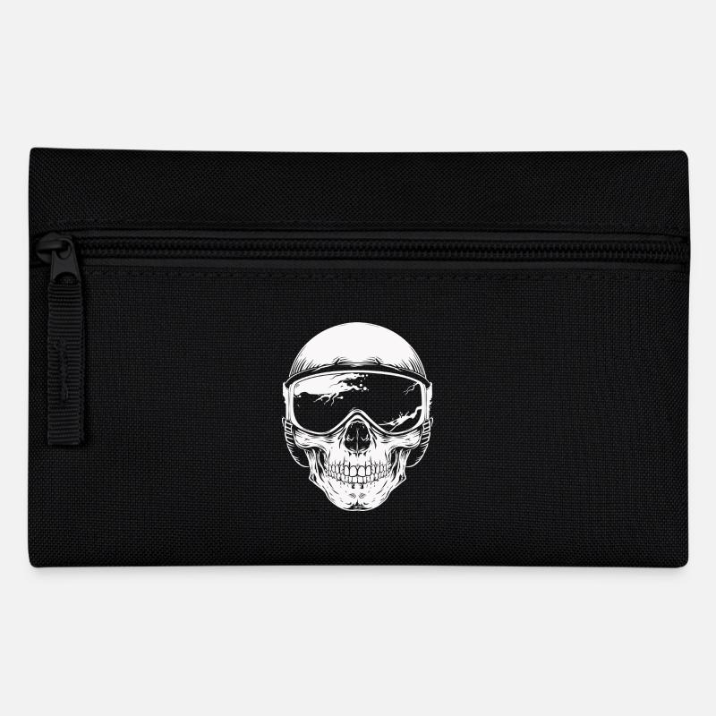 skull biker brille - Federtasche - Schwarz