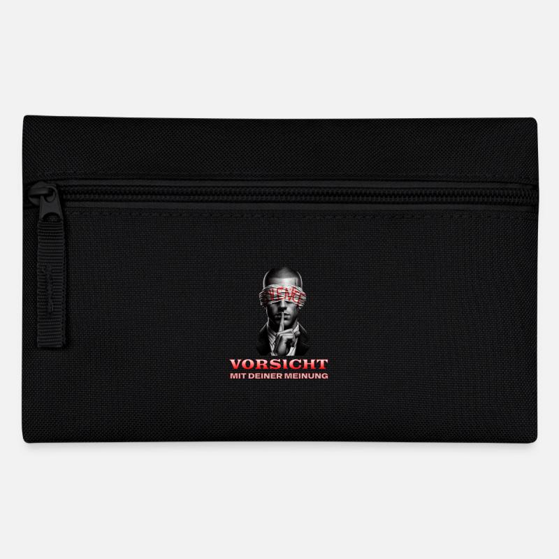 Beware, Subtle Message with a Blindfold - Pencil Case - black