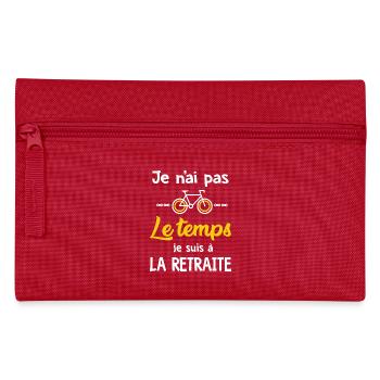 velo retraite cadeau drôle retraité cycliste - Trousse - rouge - Devant