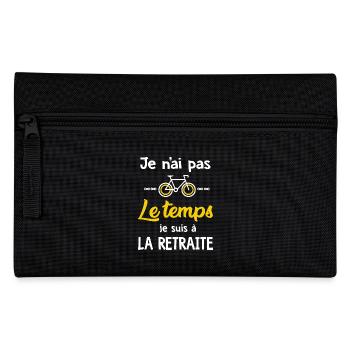 velo retraite cadeau drôle retraité cycliste - Trousse - noir - Devant