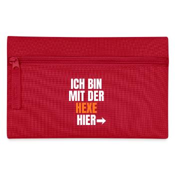 I'm with the witch here - Pencil Case - red - Front