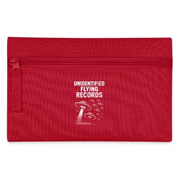Shirt für DJs, Vinyl-Liebhaber und Musikfans - Federtasche - Rot - Vorne