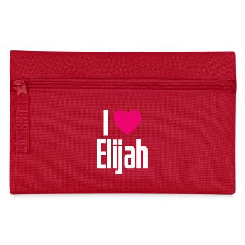 I Love Elijah Pink Heart I Love Elijah - Pencil Case - red - Front