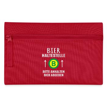 Beer Beer Tent Beer Drinker Gift Beer Stop - Pencil Case - red - Front