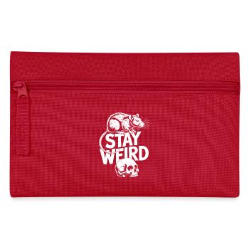 Bleib eigenwillig Ratte und Schädel - Federtasche - Rot - Vorne