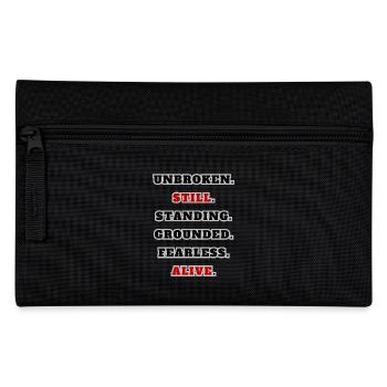 Unbroken Still Standing – Citation de déclaration forte - Trousse - noir - Devant