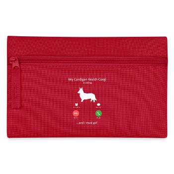 Cardigan Welsh Corgi nennt Hundeliebhaber-Design - Federtasche - Rot - Vorne