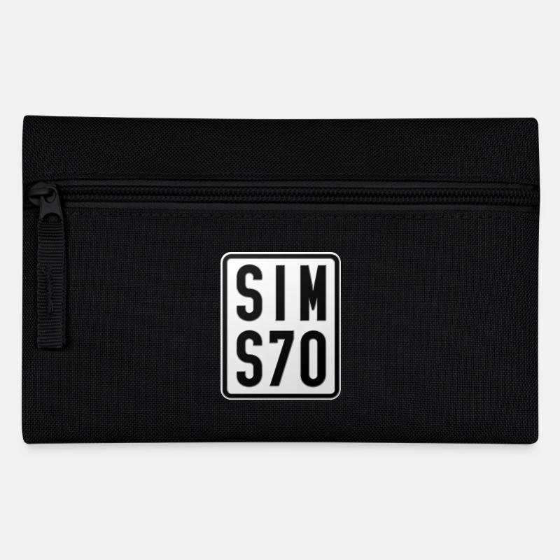 Moped Kennzeichen SIM S70 - Federtasche - Schwarz