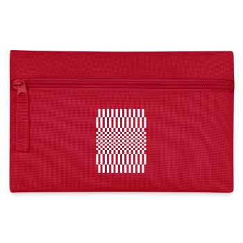 checkered pattern design - Pencil Case - red - Front