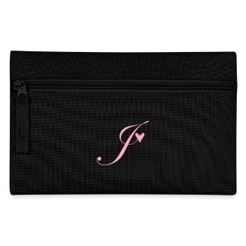 Monogram J Heart Vine - Pencil Case - black - Front