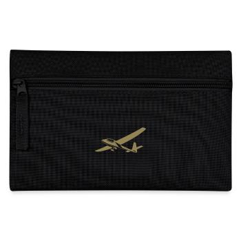 Glider Pilot Silhouette Minimalist - Pencil Case - black - Front