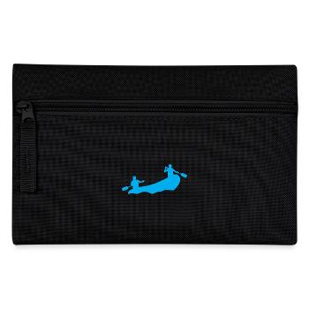 Rafting Silhouette Wildwasser Schlauchboot Fluss - Federtasche - Schwarz - Vorne