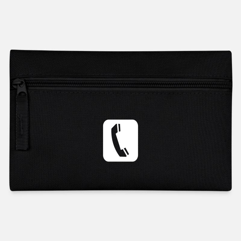 Telefon Hörer Symbol - Federtasche - Schwarz