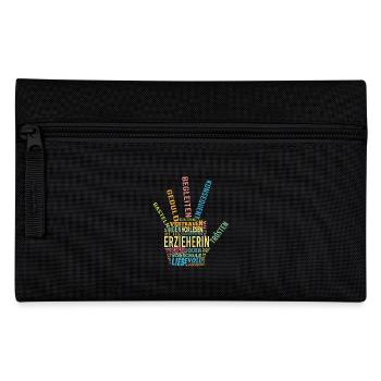 Erzieherin Shirt Wundervolle Worte - Federtasche - Schwarz - Vorne