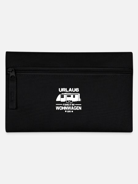 Wohnwagen Urlaub fängt an - Federtasche - Schwarz