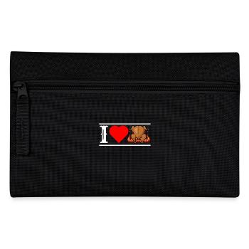 I love fried chicken with heart cool fun - Pencil Case - black - Front