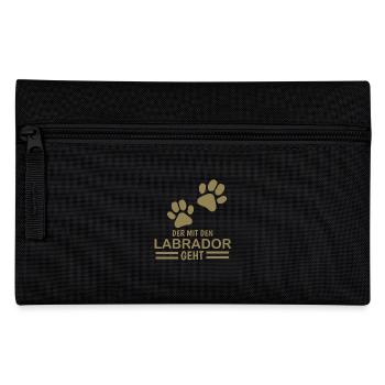 Herrchen Labrador der mit dem Labrador geht - Federtasche - Schwarz - Vorne