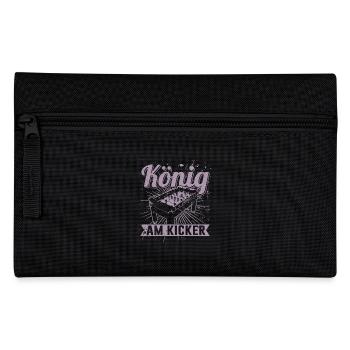 König am Kicker Herren T-Shirt für Kicker Spieler - Federtasche - Schwarz - Vorne