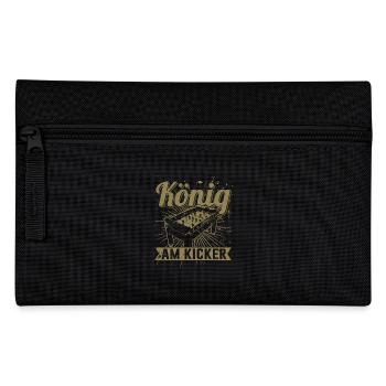 König am Kicker Herren T-Shirt für Kicker Spieler - Federtasche - Schwarz - Vorne
