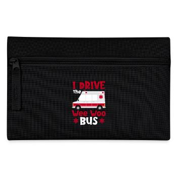 I Drive The Wee Woo Bus Ambulance Driver Paramedic - Pencil Case - black - Front