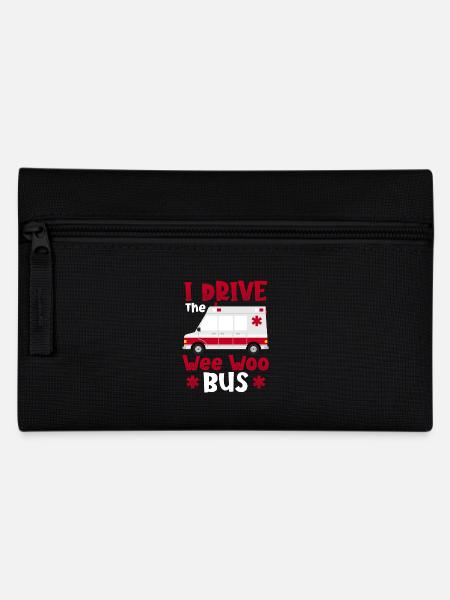 I Drive The Wee Woo Bus Ambulance Driver Paramedic - Federtasche - Schwarz