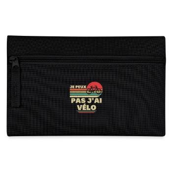 Je Peux Pas J'ai Vélo Humour Cadeau Cycliste - Trousse - noir - Devant
