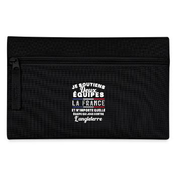 Je soutiens deux équipes la France - Trousse - noir - Devant