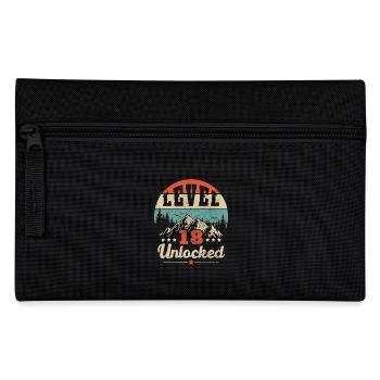 Level 18 freigeschaltet - Gamer - Geburtstag - Geschenk - Federtasche - Schwarz - Vorne
