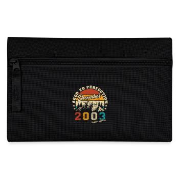 December 2003 Vintage Retro Birthday Gift - Pencil Case - black - Front