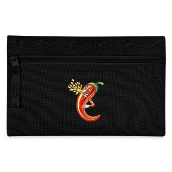 Funny Spicy Chili On Fire - Pencil Case - black - Front